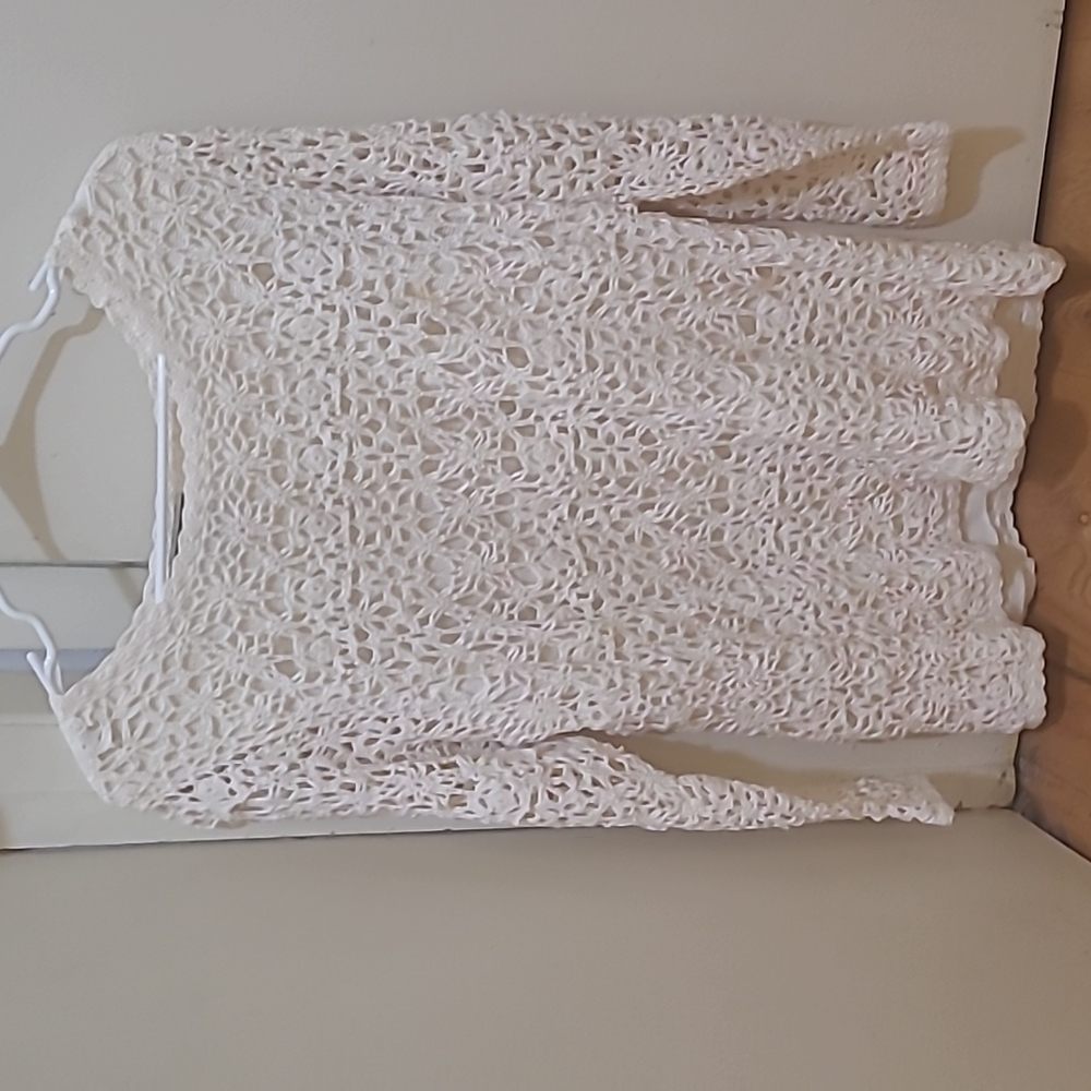 Venezia Vitale white open knit size L